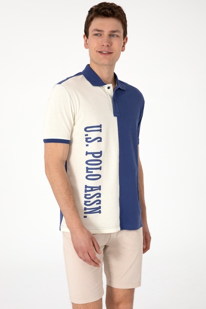 Erkek Regular Fit Polo Yaka Açık Lacivert Tişört