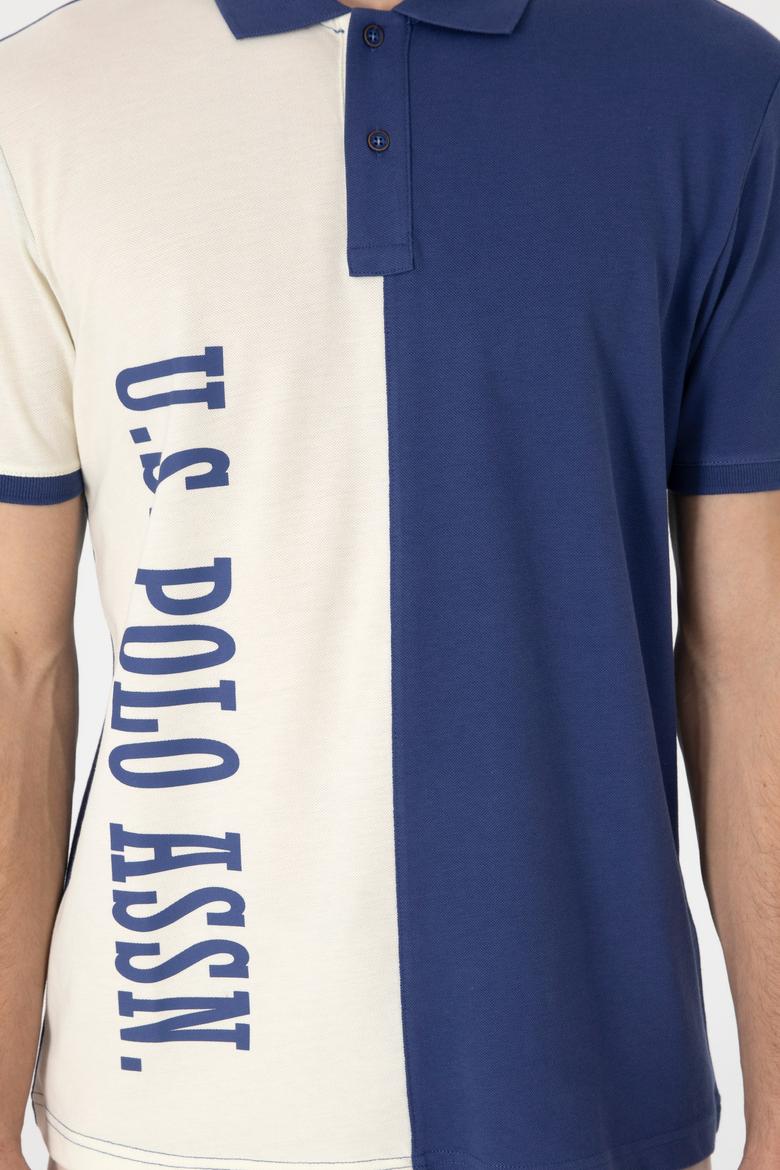 Erkek Regular Fit Polo Yaka Açık Lacivert Tişört - 50299841021