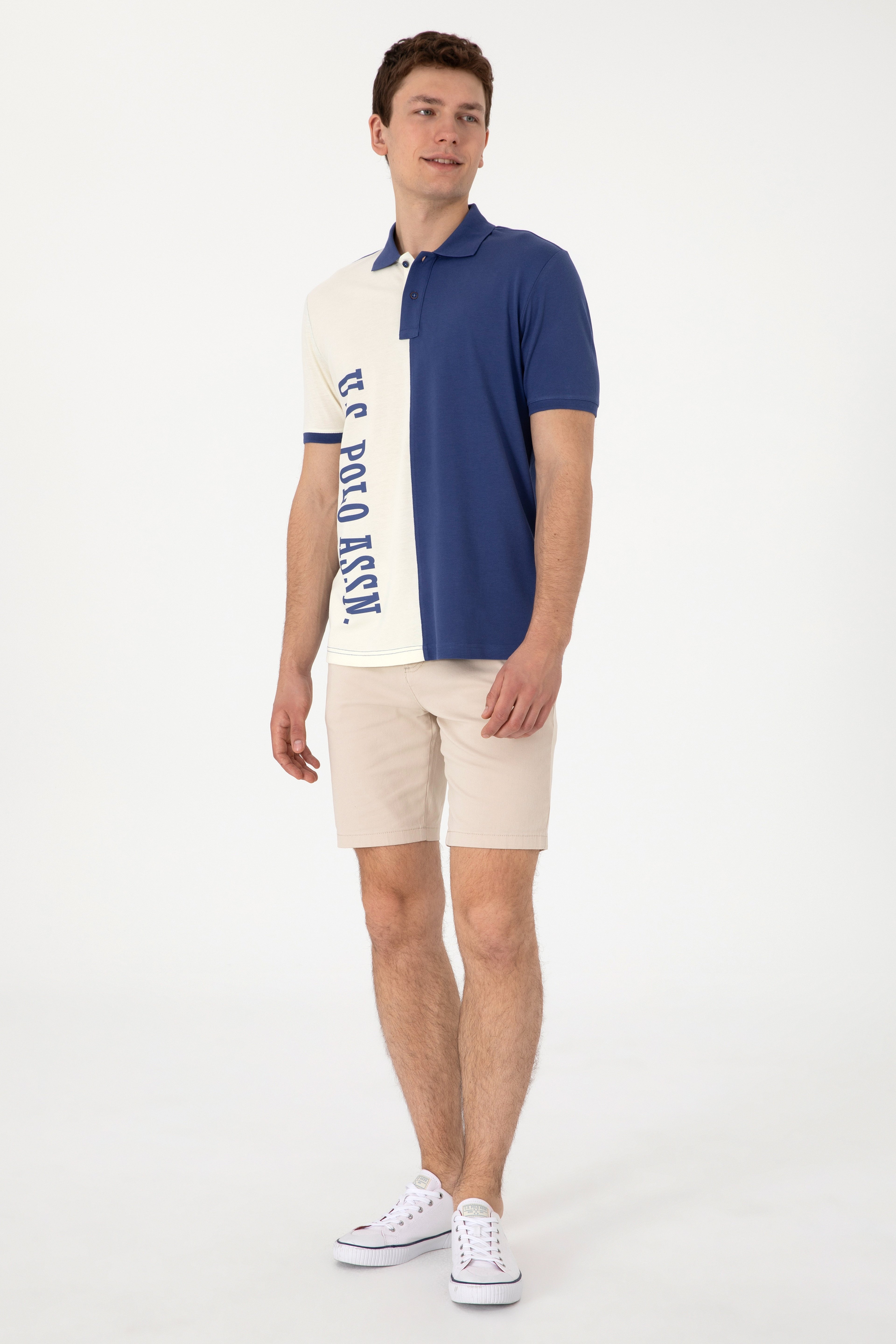 Erkek Regular Fit Polo Yaka Açık Lacivert Tişört