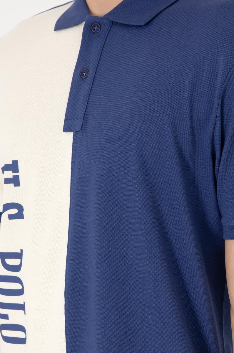 Erkek Regular Fit Polo Yaka Açık Lacivert Tişört