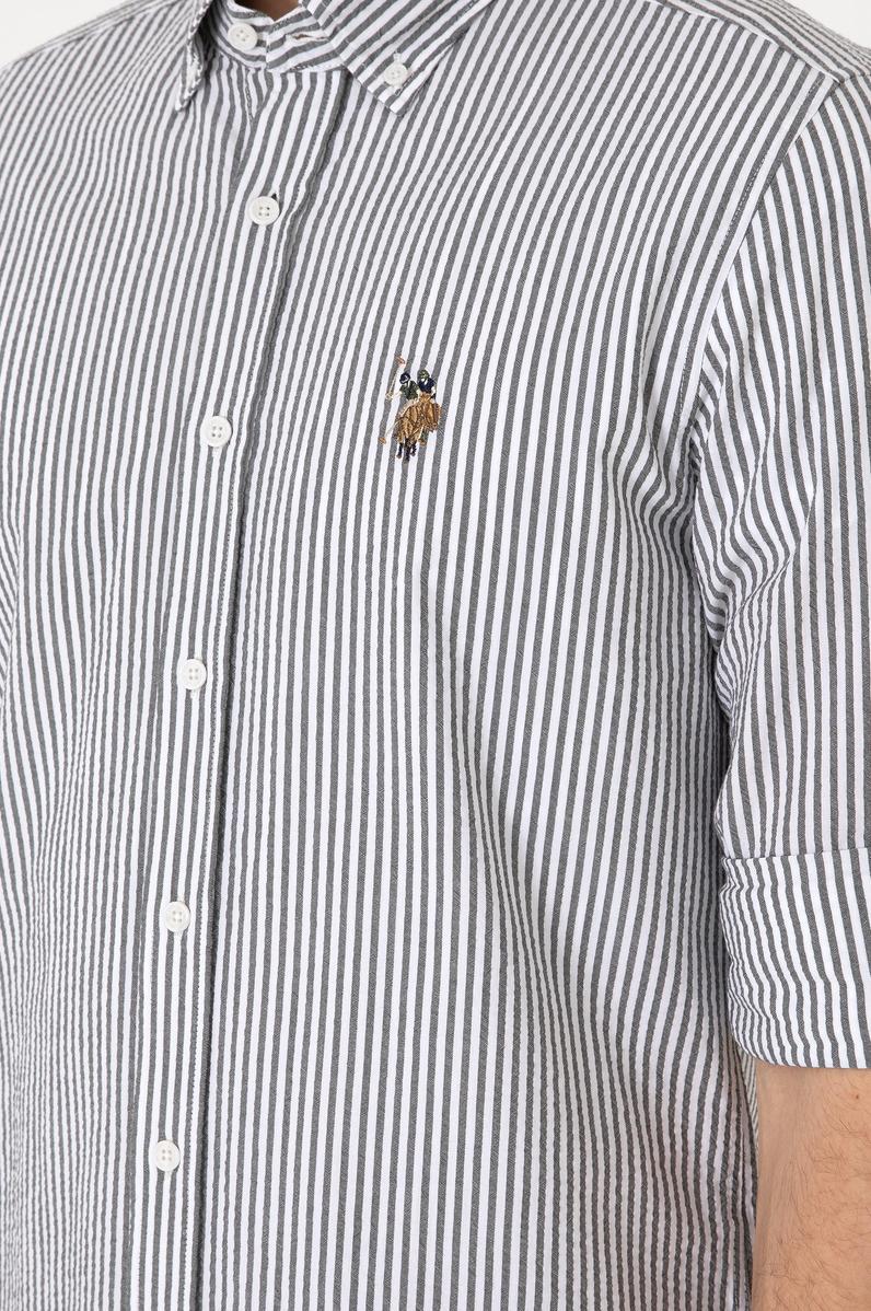 Erkek Koyu Haki Uzun Kollu Gömlek