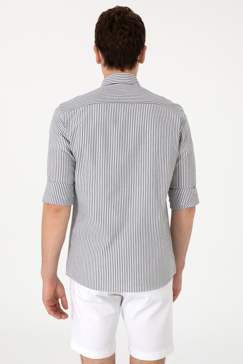 Erkek Koyu Haki Uzun Kollu Gömlek - 50299605018