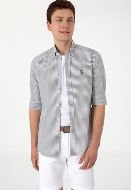 Erkek Koyu Haki Uzun Kollu Gömlek - 50299605018