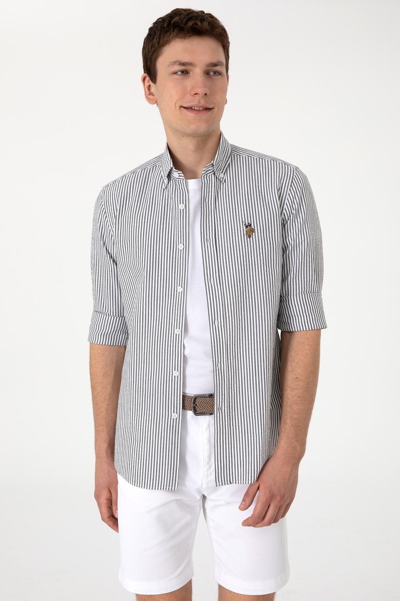 Erkek Koyu Haki Uzun Kollu Gömlek - 50299605018