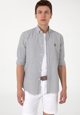 Erkek Koyu Haki Uzun Kollu Gömlek - 50299605018