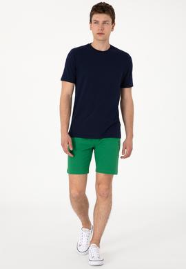 Erkek Yeşil Örme Şort - 50298062029