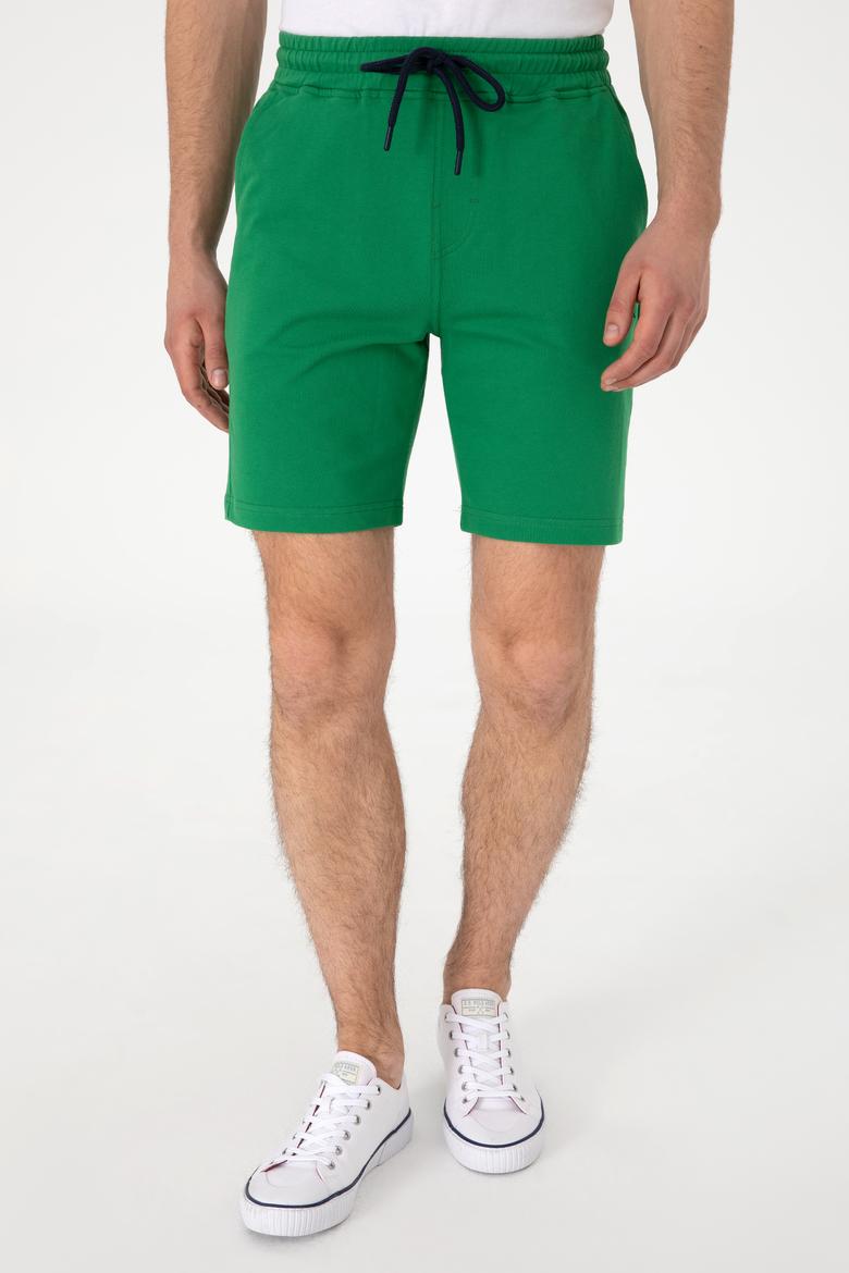 Erkek Yeşil Örme Şort - 50298062029