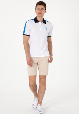 Erkek Regular Fit Polo Yaka Beyaz Tişört - 50299786018