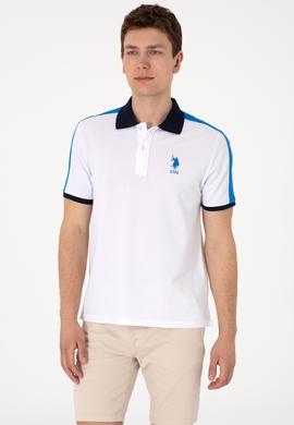Erkek Regular Fit Polo Yaka Beyaz Tişört - 50299786018