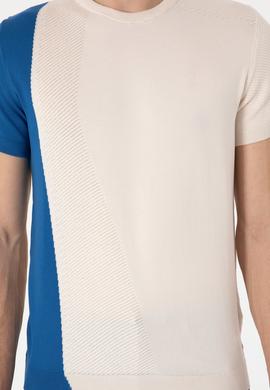 Erkek Slim Fit Bisiklet Yaka Ekru Kazak - 50302981001