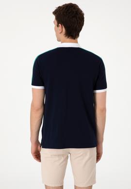 Erkek Regular Fit Polo Yaka Lacivert Tişört - 50299786009