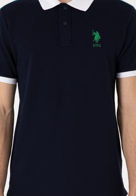 Erkek Regular Fit Polo Yaka Lacivert Tişört - 50299786009