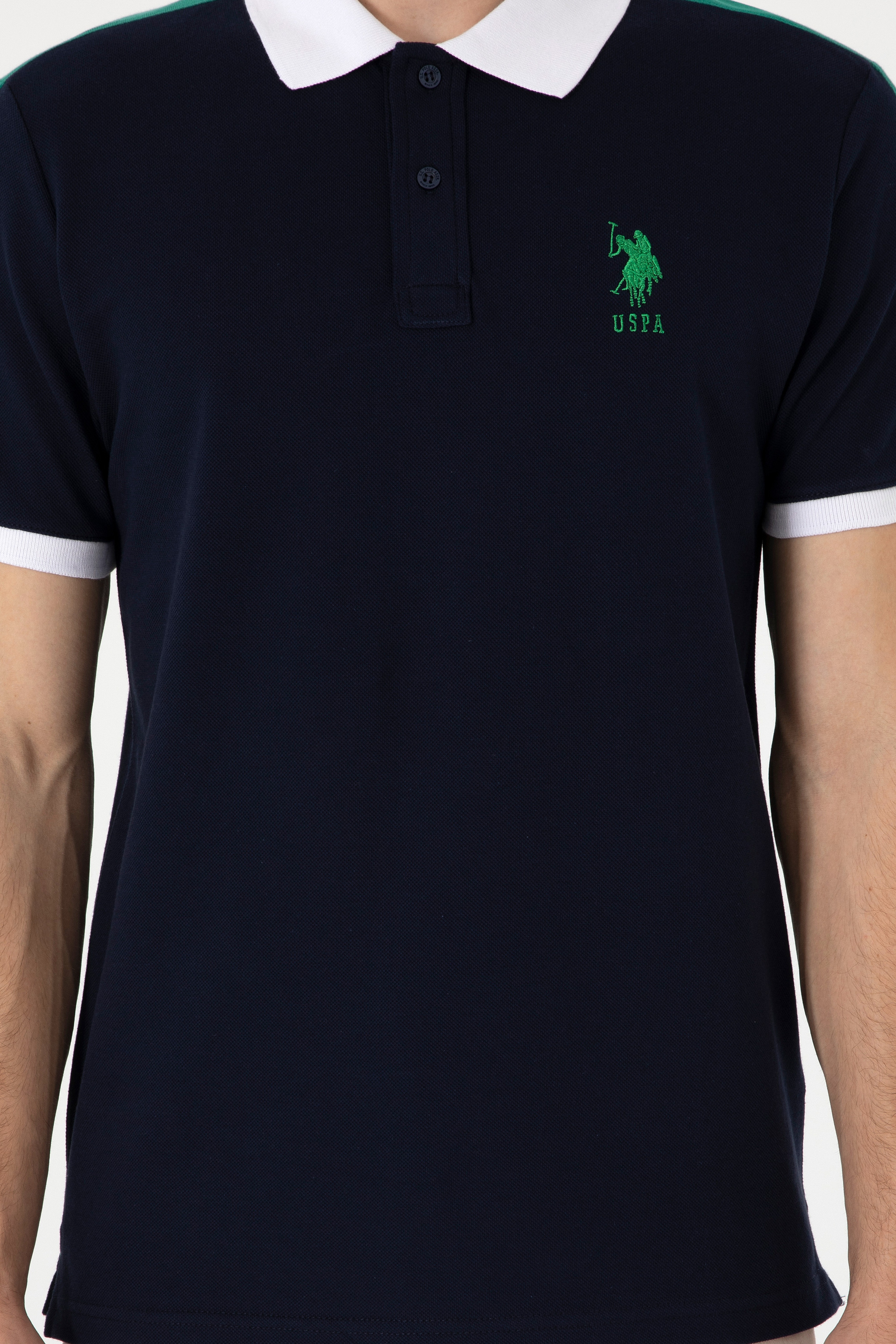 Erkek Regular Fit Polo Yaka Lacivert Tişört - Image 6