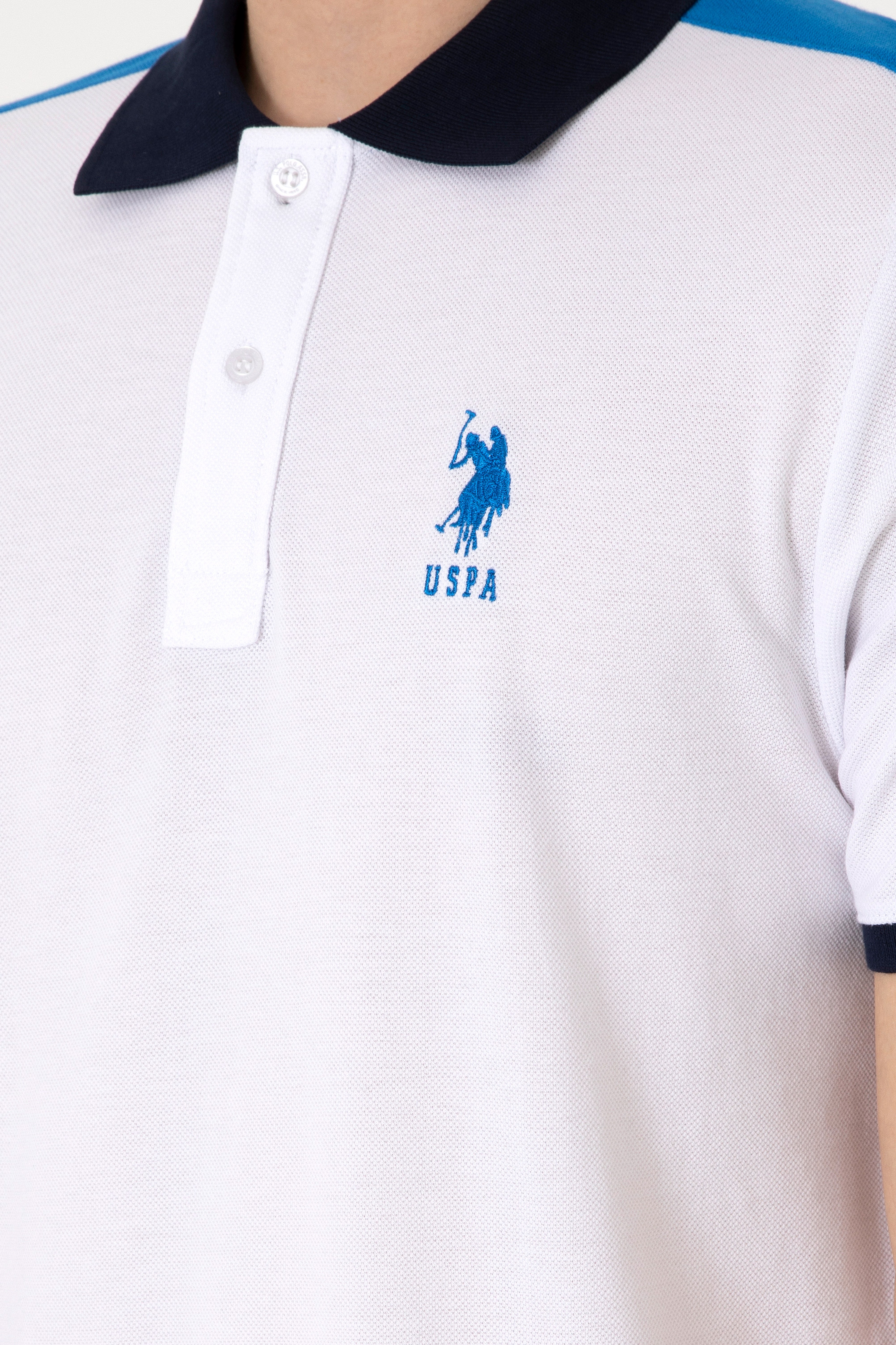 Erkek Regular Fit Polo Yaka Beyaz Tişört - Image 7