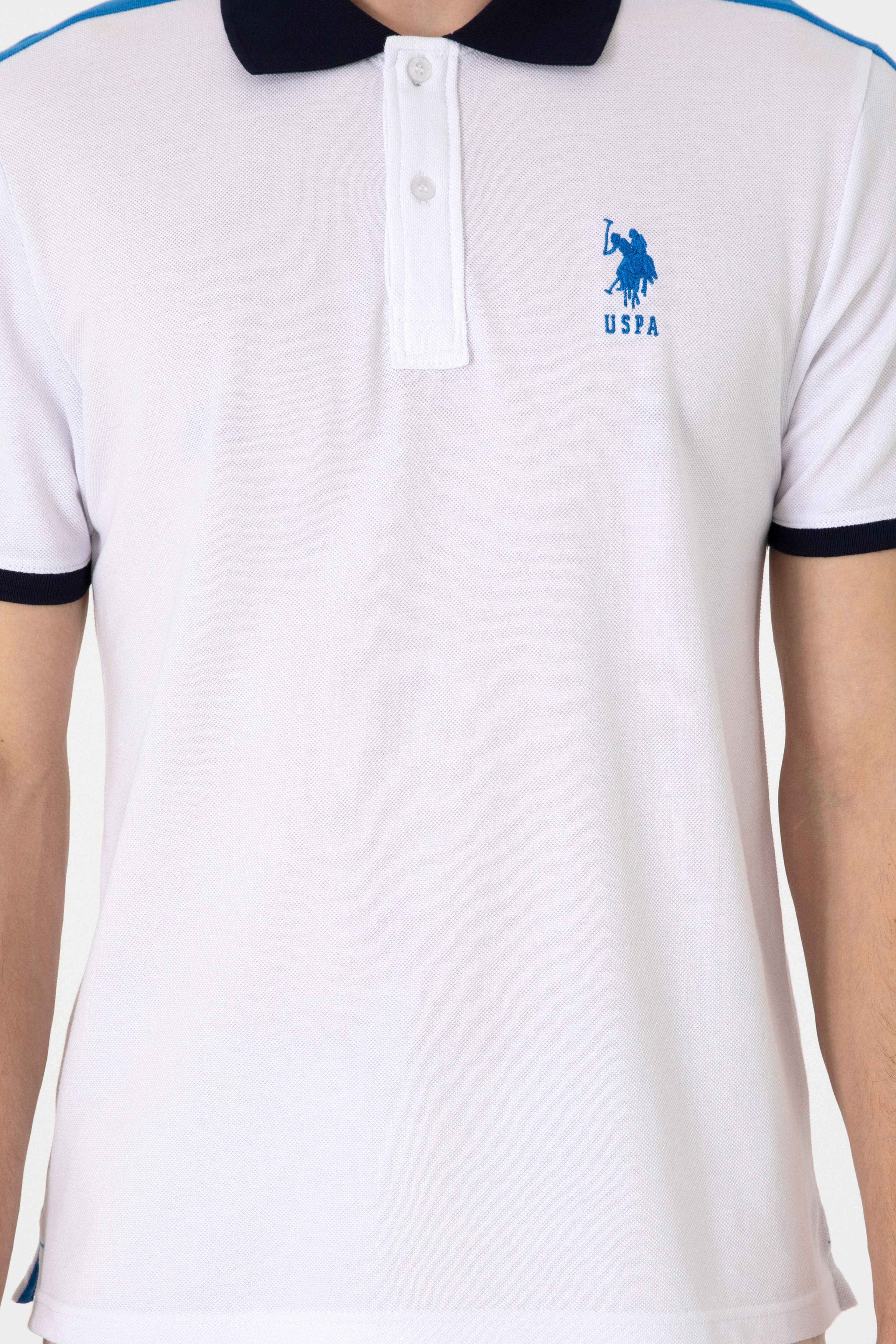 Erkek Regular Fit Polo Yaka Beyaz Tişört
