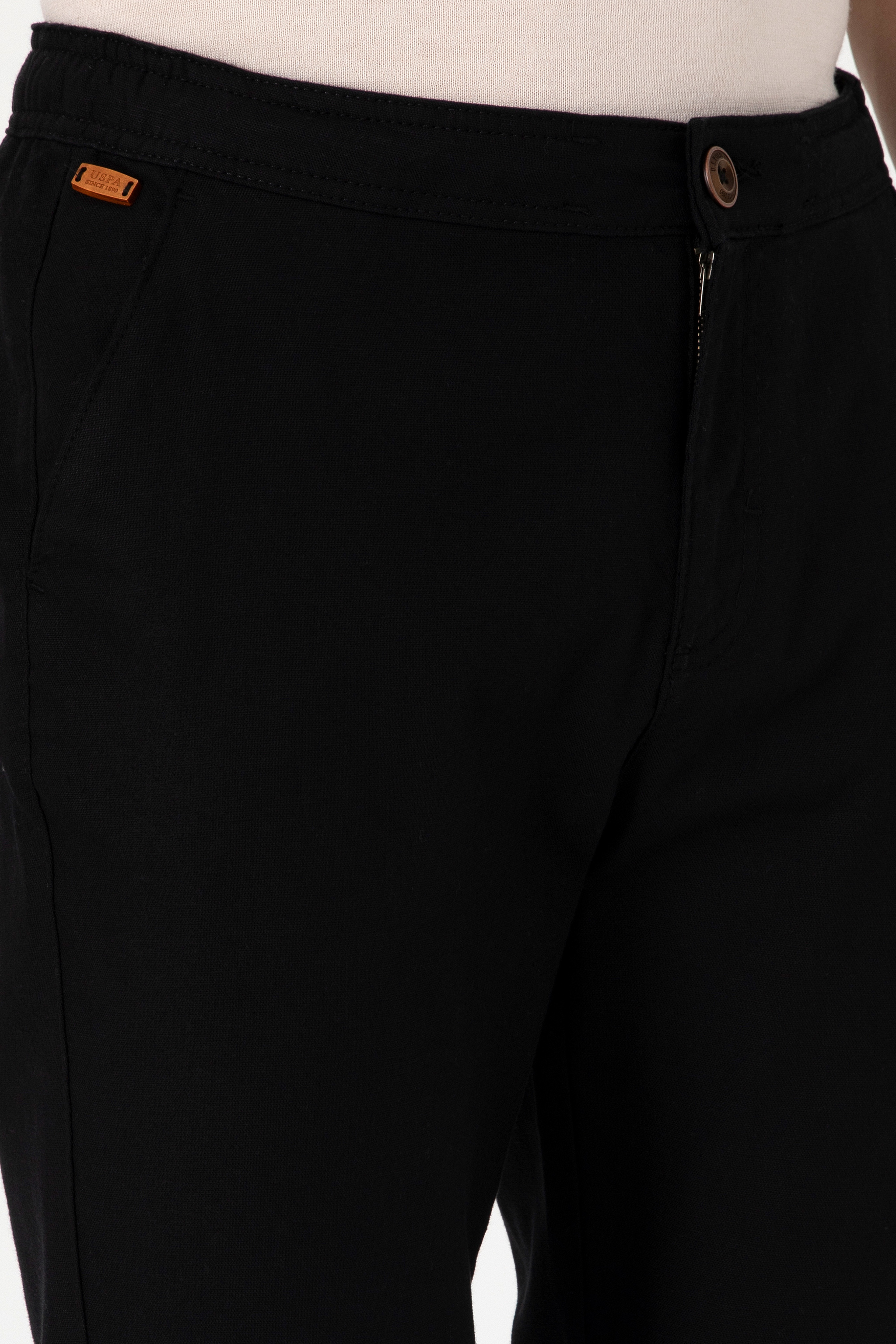 Erkek Carrot Fit Siyah Kanvas Pantolon - Image 5