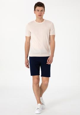 Erkek Slim Fit Bisiklet Yaka Krem Kazak - 50299363035