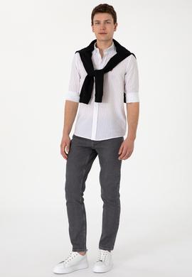 Erkek Beyaz Uzun Kollu Gömlek - 50299577006