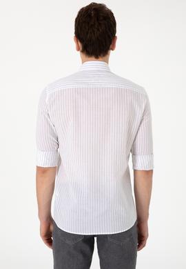 Erkek Beyaz Uzun Kollu Gömlek - 50299577006