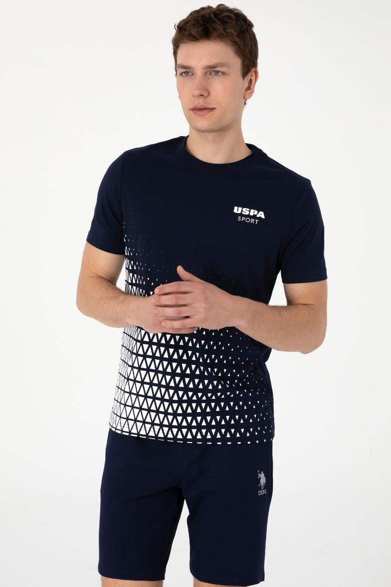 Erkek Regular Fit Bisiklet Yaka Lacivert Tişört - 50300264017