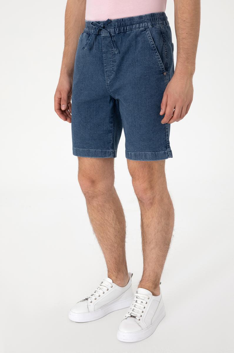 Erkek Mavi Jean Şort