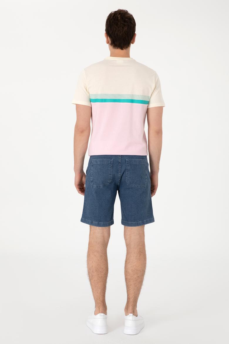 Erkek Mavi Jean Şort - 50304368006