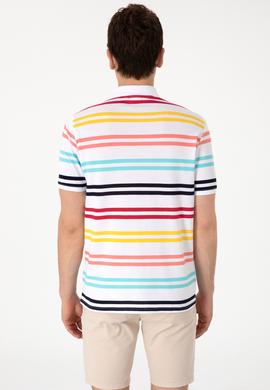 Erkek Regular Fit Polo Yaka Beyaz Tişört - 50306850018