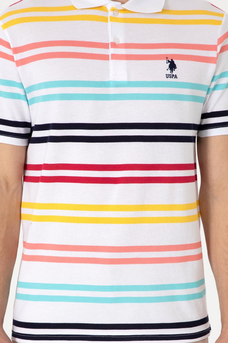 Erkek Regular Fit Polo Yaka Beyaz Tişört - 50306850018