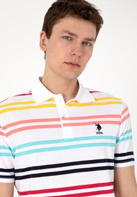 Erkek Regular Fit Polo Yaka Beyaz Tişört - 50306850018
