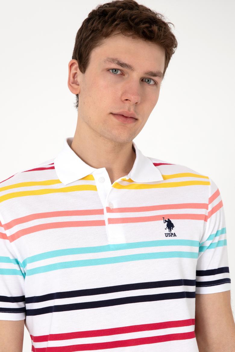 Erkek Regular Fit Polo Yaka Beyaz Tişört - 50306850018