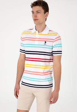 Erkek Regular Fit Polo Yaka Beyaz Tişört - 50306850018