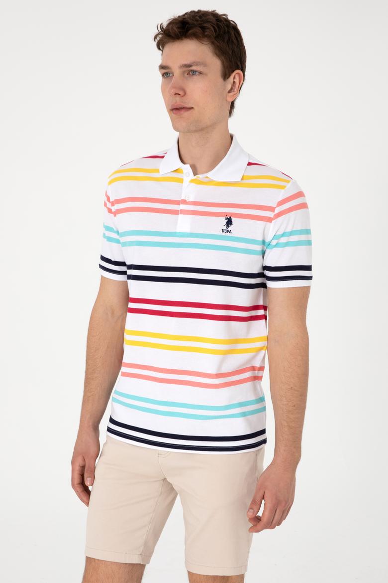 Erkek Regular Fit Polo Yaka Beyaz Tişört - 50306850018