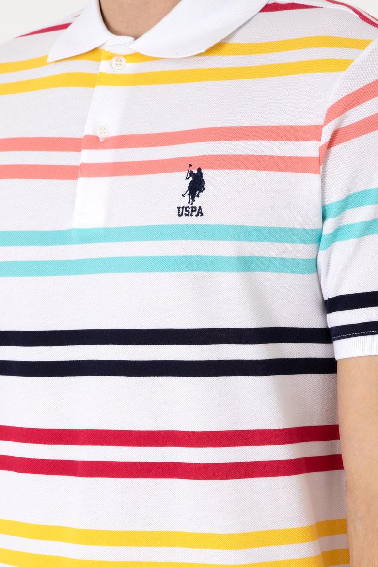 Erkek Regular Fit Polo Yaka Beyaz Tişört - 50306850018