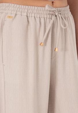 Kadın Bej Looe Relax Fit Kanvas Pantolon - 50309088023