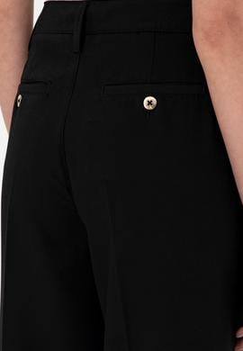 Kadın Siyah Loose Fit Kanvas Pantolon - 50300675019