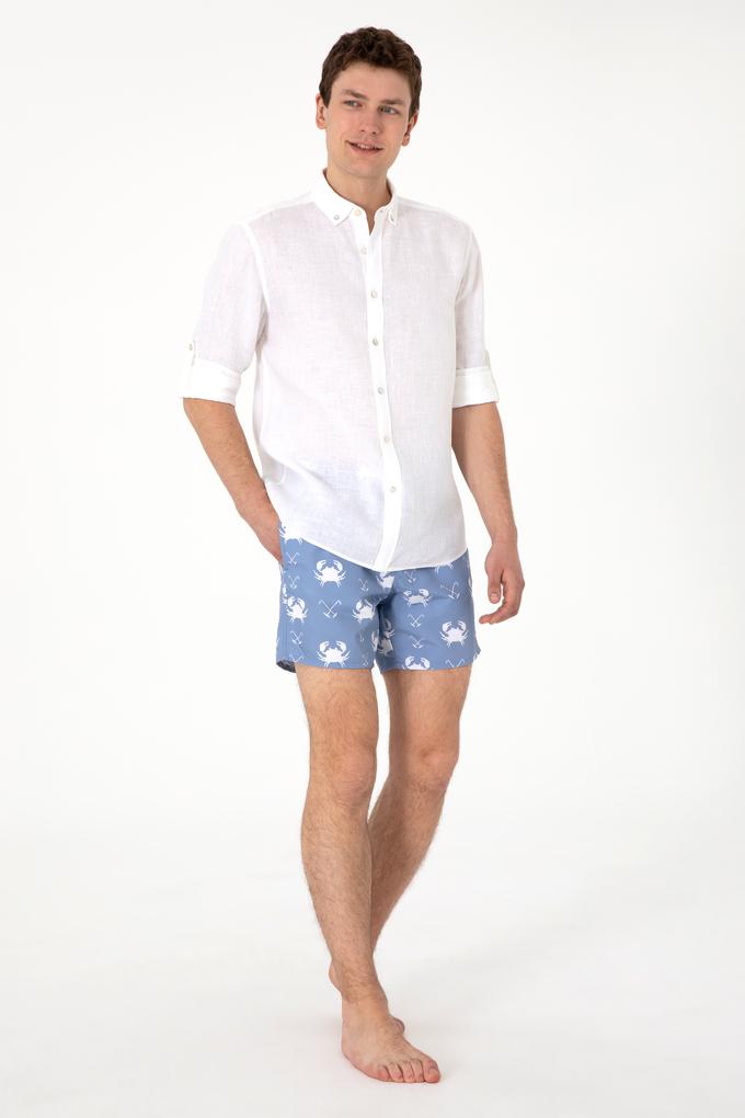 Erkek Mavi Deniz Şortu