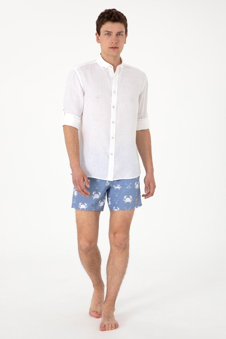 Erkek Mavi Deniz Şortu - 50299766012