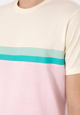 Erkek Regular Fit Bisiklet Yaka Açık Pembe Tişört - 50306899006