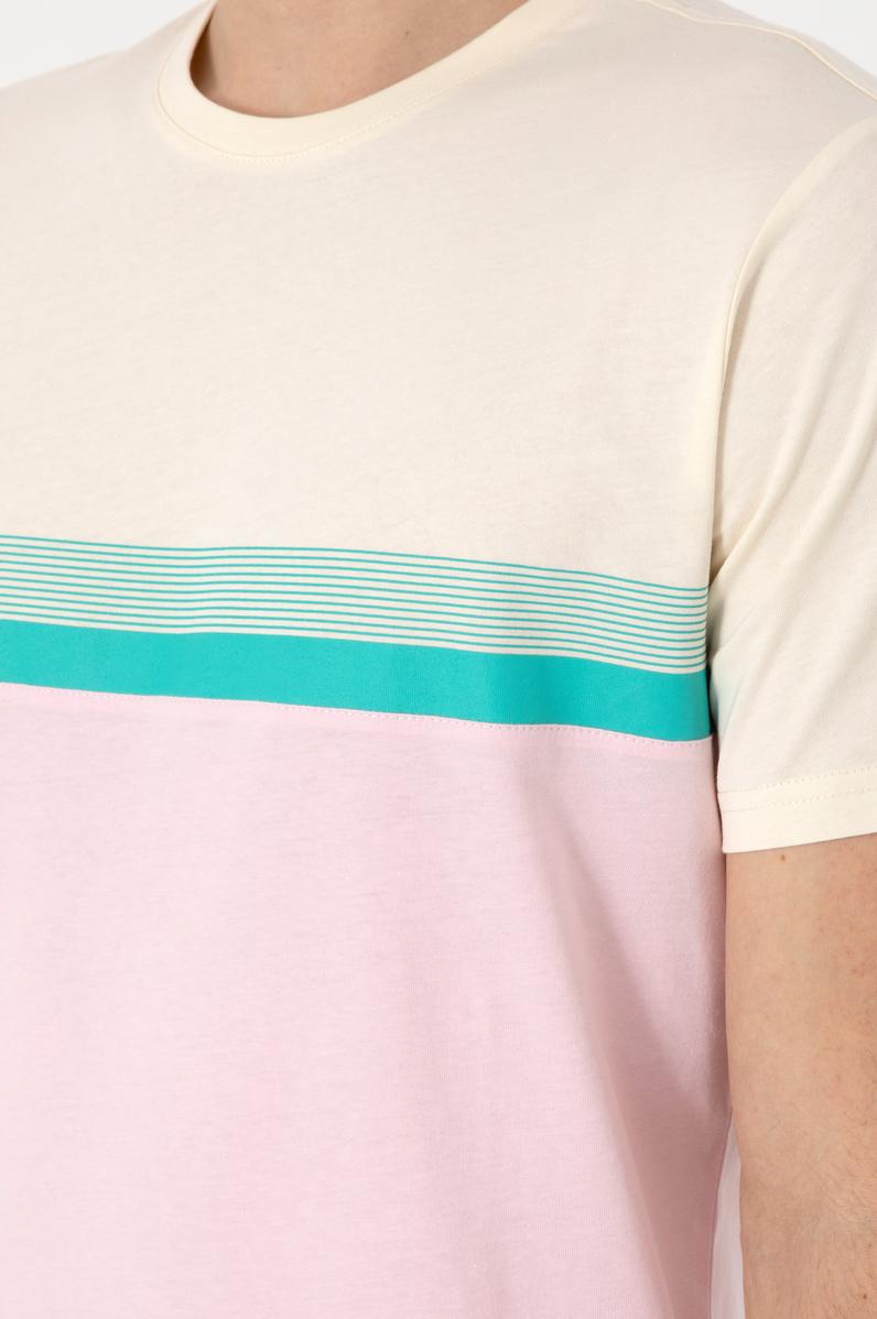 Erkek Regular Fit Bisiklet Yaka Açık Pembe Tişört