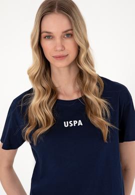 Kadın Lacivert Bisiklet Yaka Tişört - 50305824011