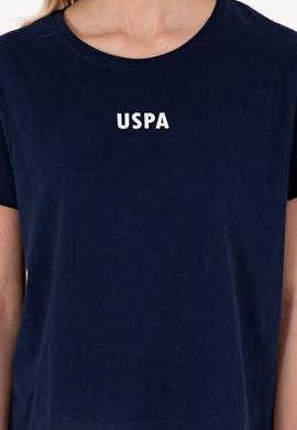 Kadın Lacivert Bisiklet Yaka Tişört - 50305824011