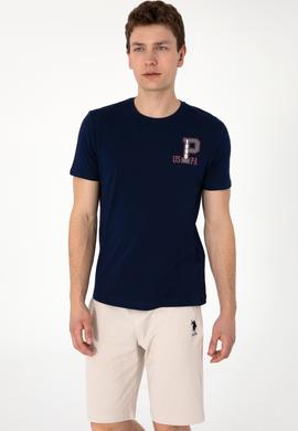 Erkek Regular Fit Bisiklet Yaka Lacivert Tişört - 50306897056