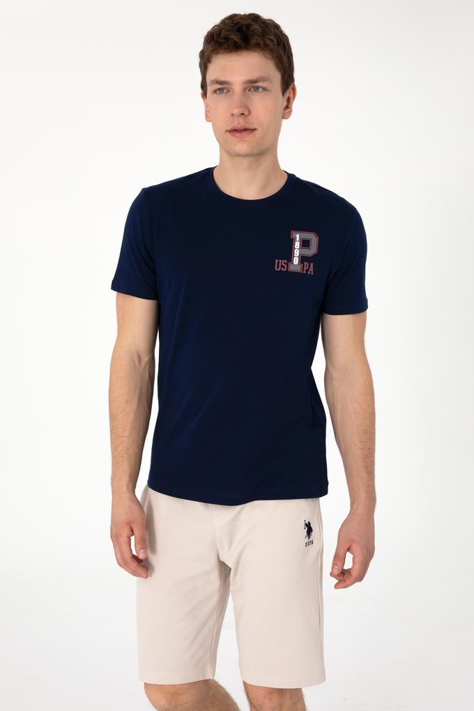 Erkek Regular Fit Bisiklet Yaka Lacivert Tişört