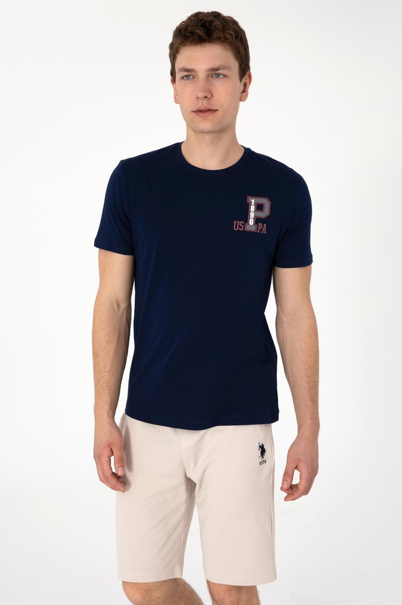 Erkek Regular Fit Bisiklet Yaka Lacivert Tişört