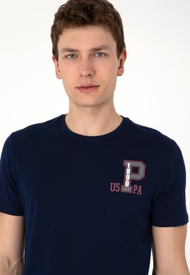 Erkek Regular Fit Bisiklet Yaka Lacivert Tişört - 50306897056