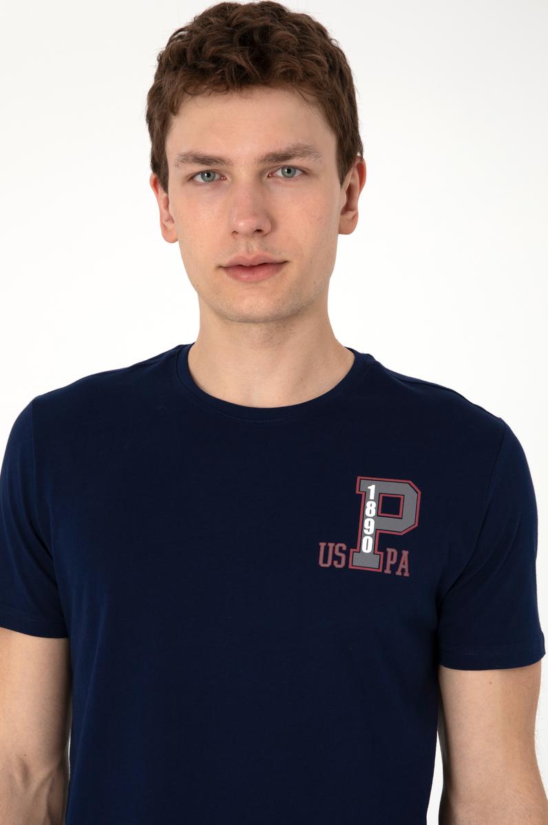 Erkek Regular Fit Bisiklet Yaka Lacivert Tişört