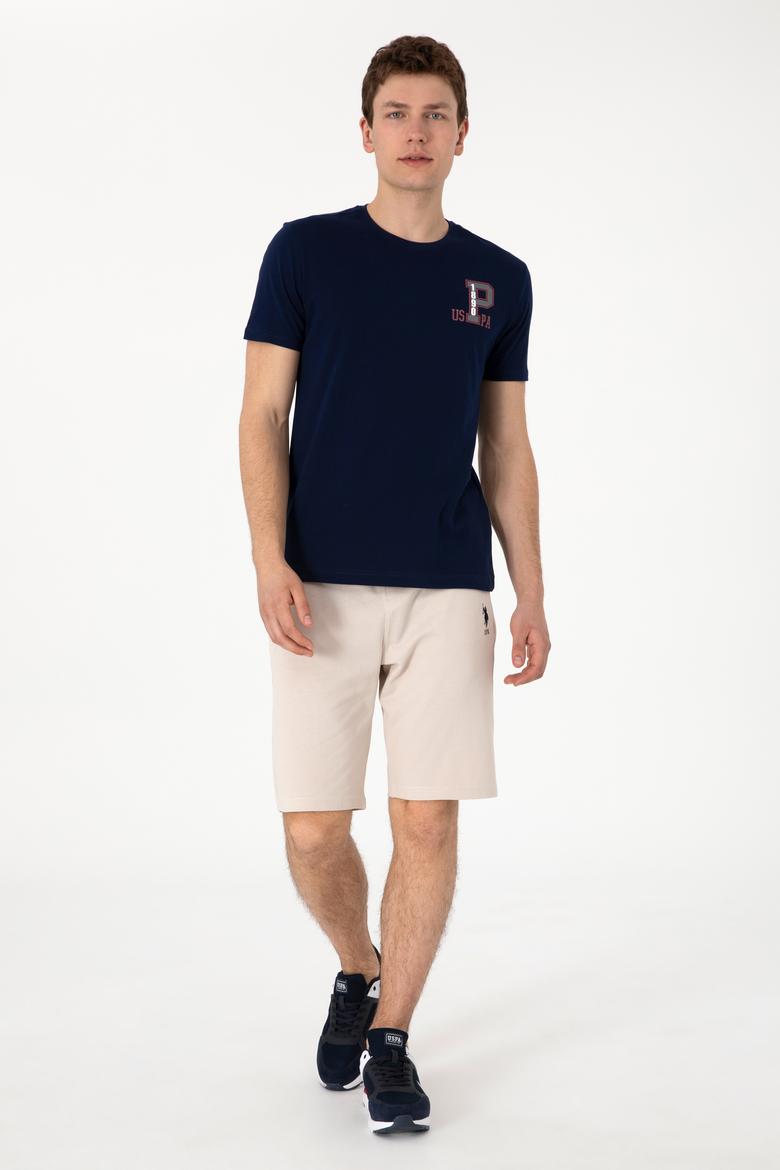 Erkek Regular Fit Bisiklet Yaka Lacivert Tişört - 50306897056