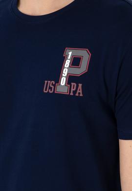 Erkek Regular Fit Bisiklet Yaka Lacivert Tişört - 50306897056