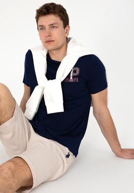 Erkek Regular Fit Bisiklet Yaka Lacivert Tişört - 50306897056