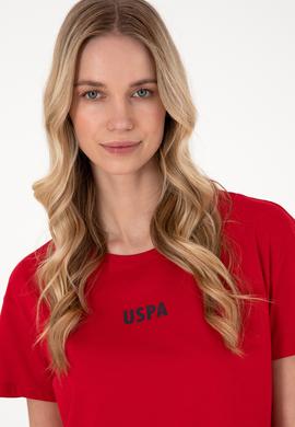 Kadın Kırmızı Bisiklet Yaka Tişört - 50305824025